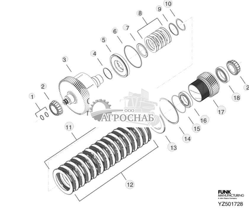 TRANSMISSION SEVENTH STAGE ASSEMBLY (CLUTCH M) 